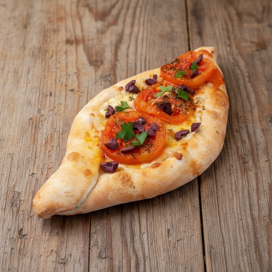 Frozen Pizza Boats with Tomato Basting