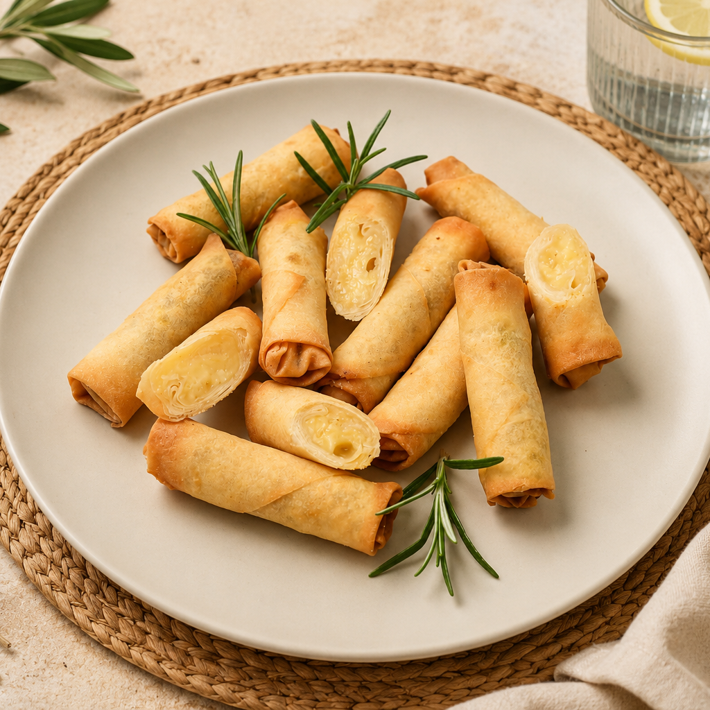 Frozen Camembert and Fig Jam Cocktail Springrolls
