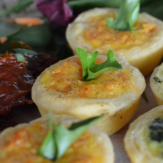 Frozen Sun Dried Tomato and Cheddar Mini Quiche