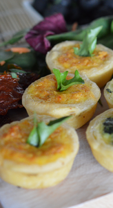 Frozen Sun Dried Tomato and Cheddar Mini Quiche