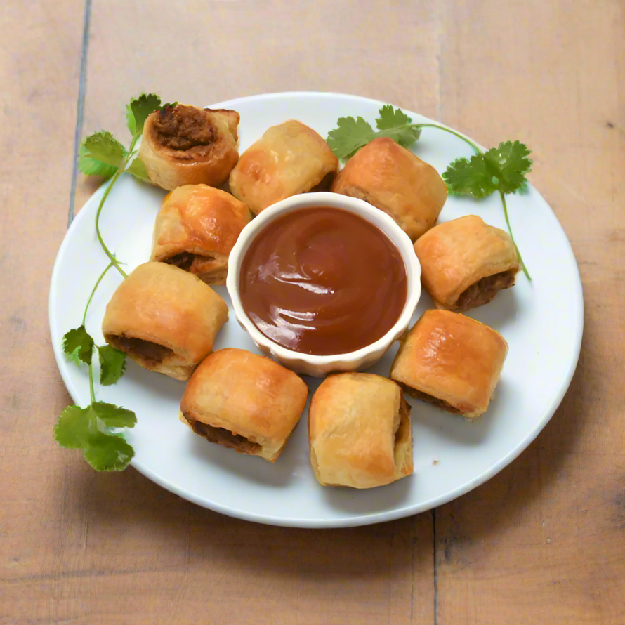 Frozen Beef Sausage Rolls Caterers Pack (100 Units)