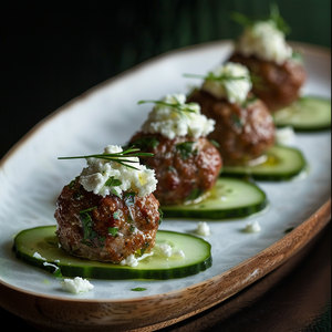 Frozen Mini Greek Meatballs/Keftedes Caterers Pack (100 Units)